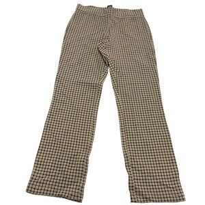 Sanctuary Pants Womens X Small Beige Black Plaid Slim Leg Stretch